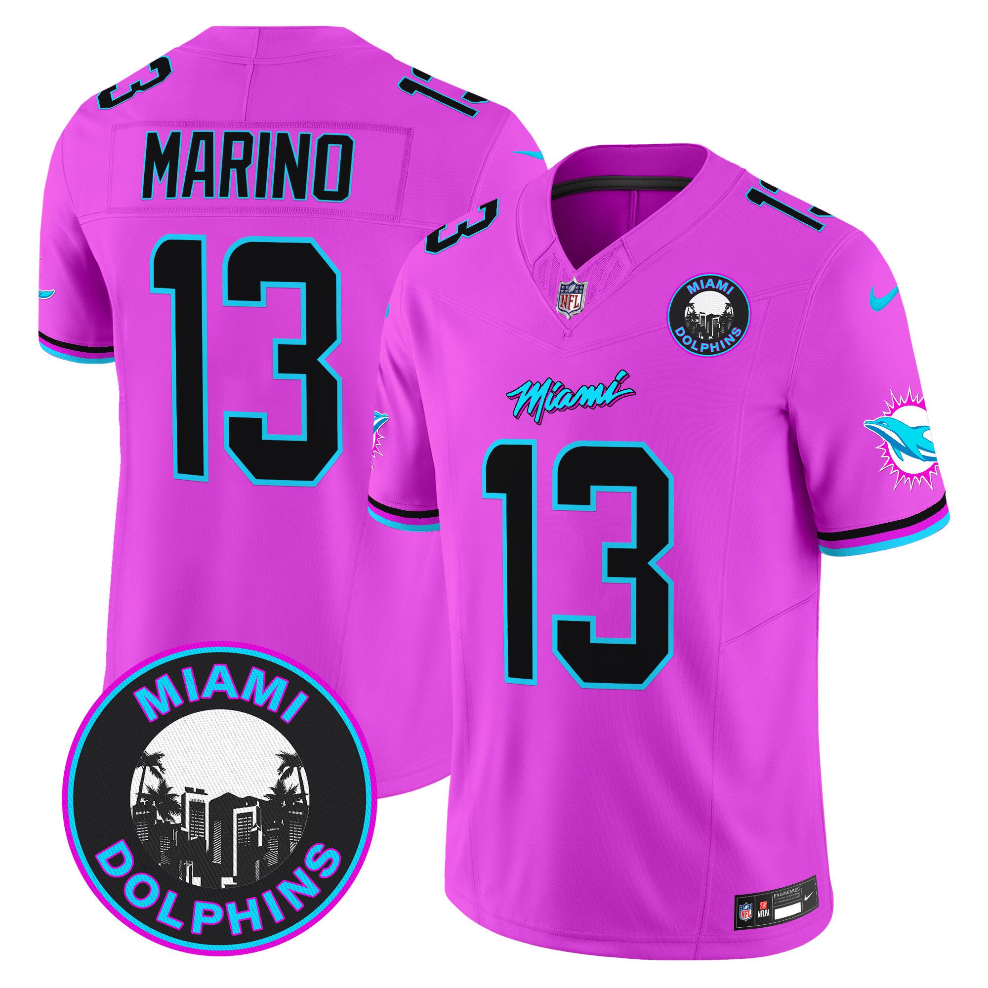 Men Miami Dolphins #13 Marino Pink 2024 Nike Vapor Limited NFL Jersey->indianapolis colts->NFL Jersey